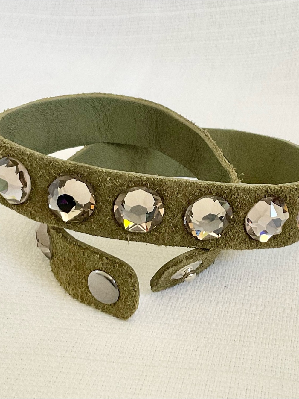 PEDRO GARCIA Swarovski and Suede Wrap Bracelet/Choker - Picture 8 of 14